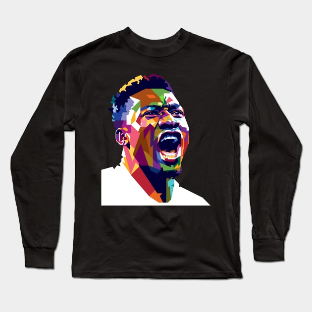 Andre Onana Portrait Illustration Long Sleeve T-Shirt by RJWLTG